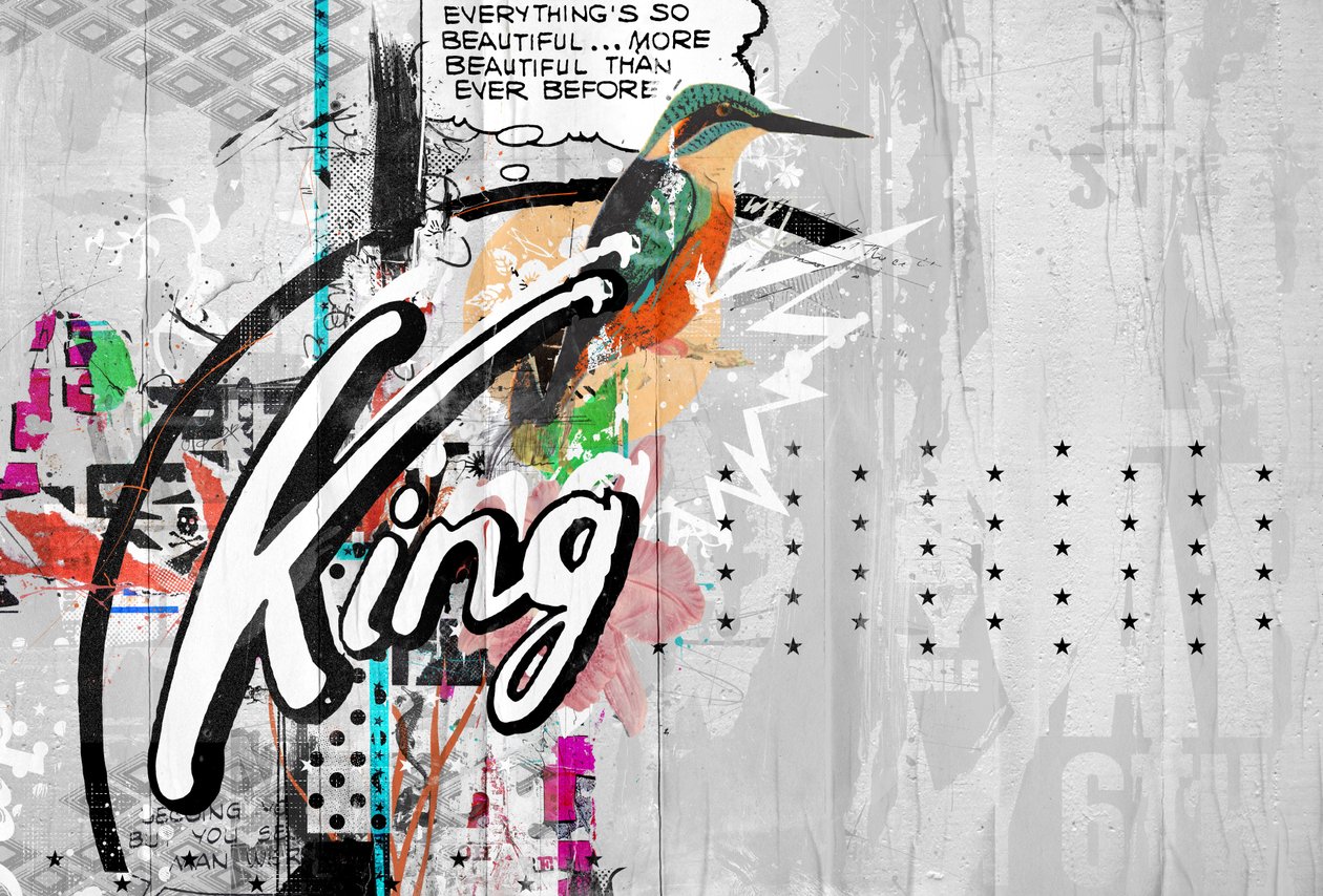 Kingbird, 2015 (Collage sobre lienzo) de Teis Albers
