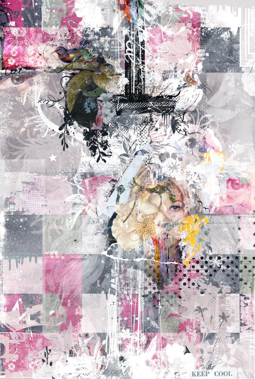 Nature Patchwork, 2016 (Collage sobre lienzo) de Teis Albers