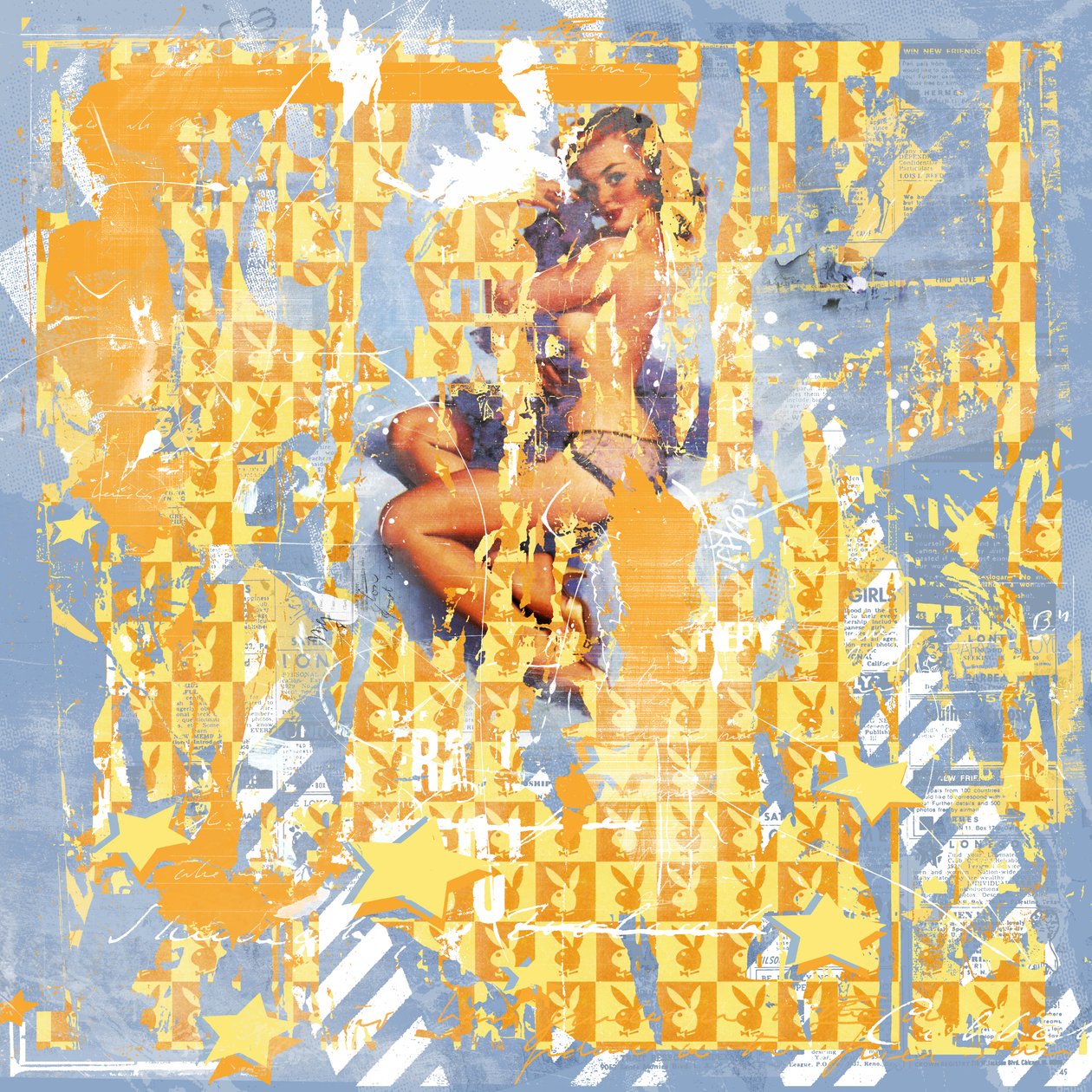 Pin up II, 2015 (Collage sobre lienzo) de Teis Albers