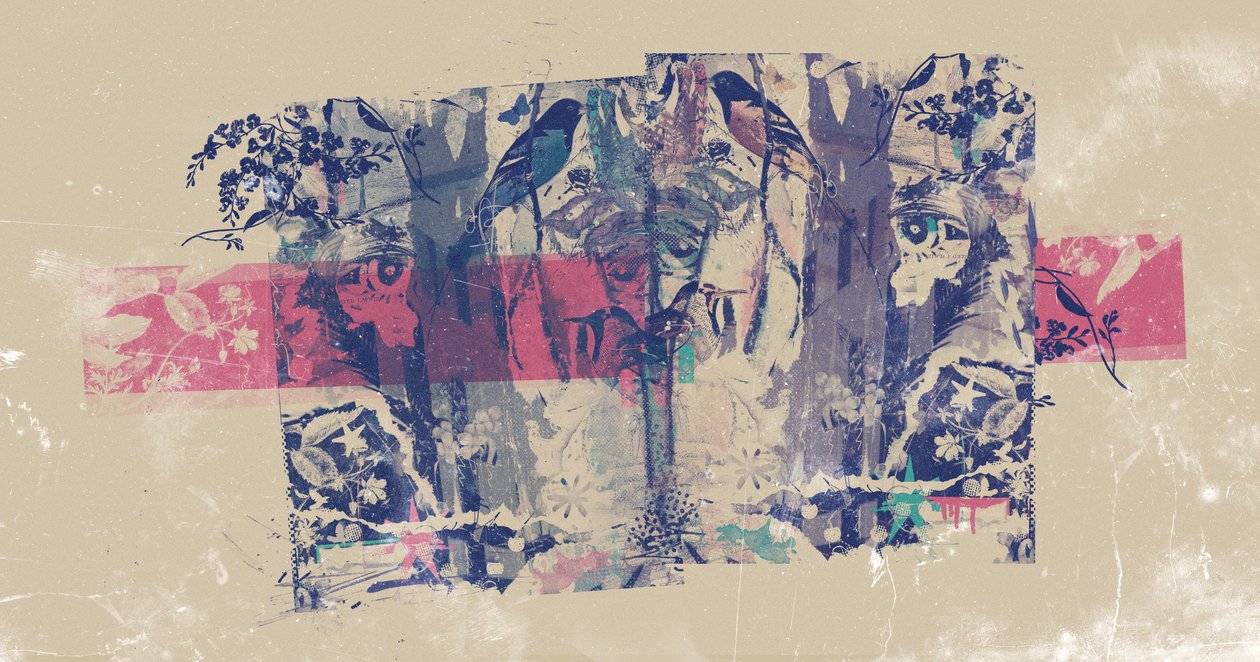 Trueno rodante, 2015 (Collage sobre lienzo) de Teis Albers