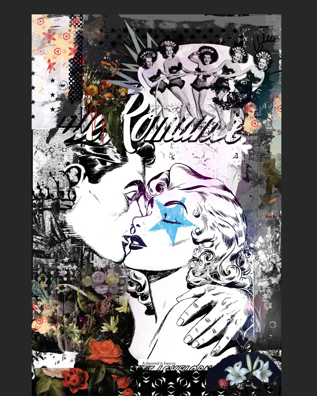 True Romance, 2018 (Collage sobre lienzo) de Teis Albers