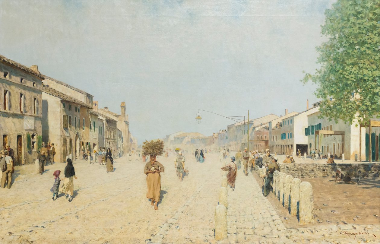 El barrio de Porta Adriana en Rávena de Telemaco Signorini