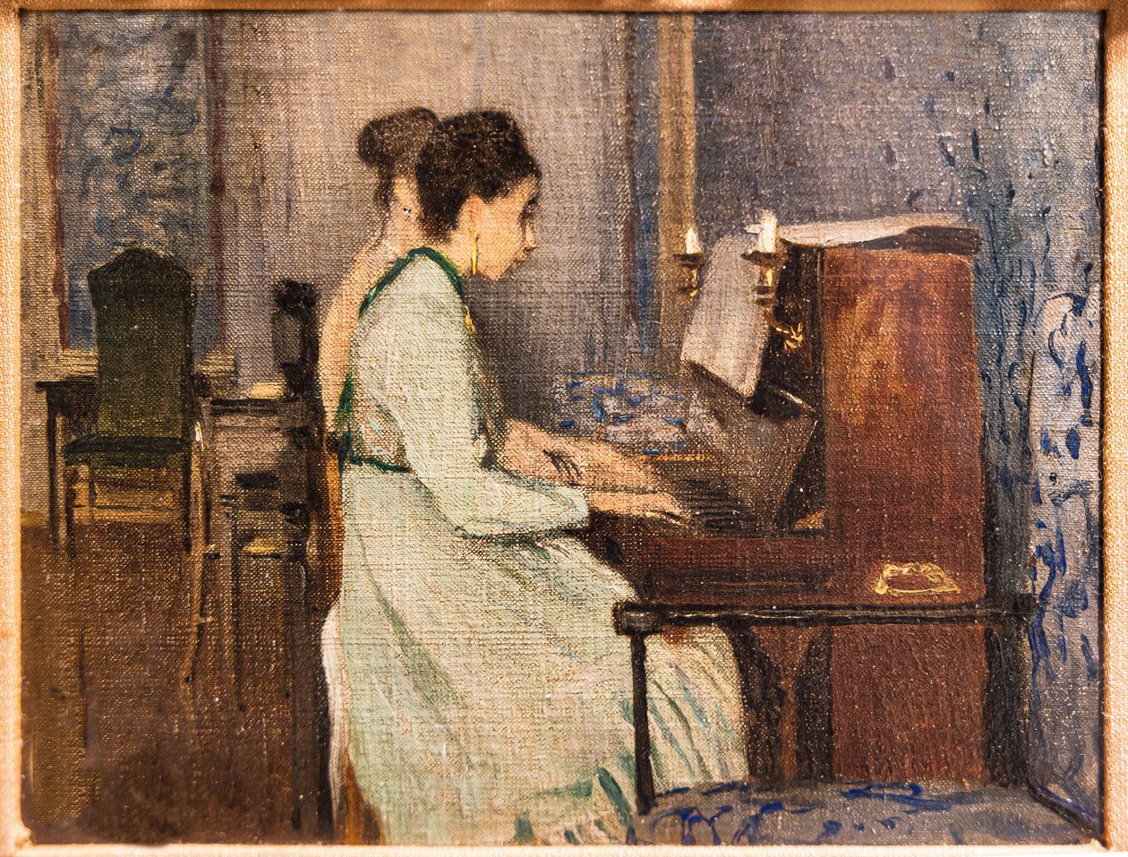 La lección de piano de Telemaco Signorini