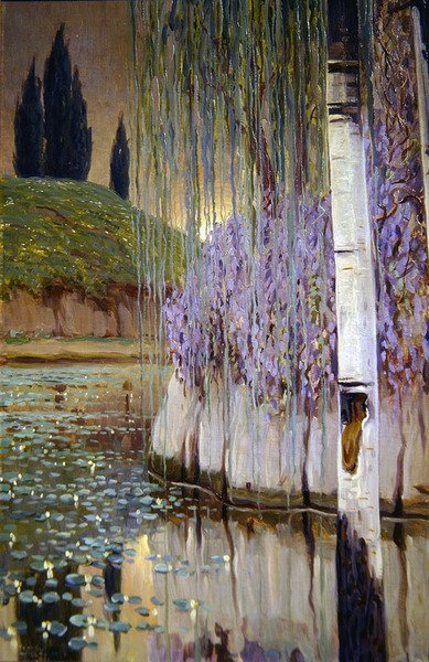 Paisaje con árboles, 1917 de Teodoro Wolf Ferrari