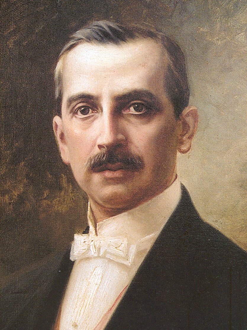 Retrato de Javier Prado y Ugarteche 1871-1921, político y maestro peruano de Teófilo Castillo
