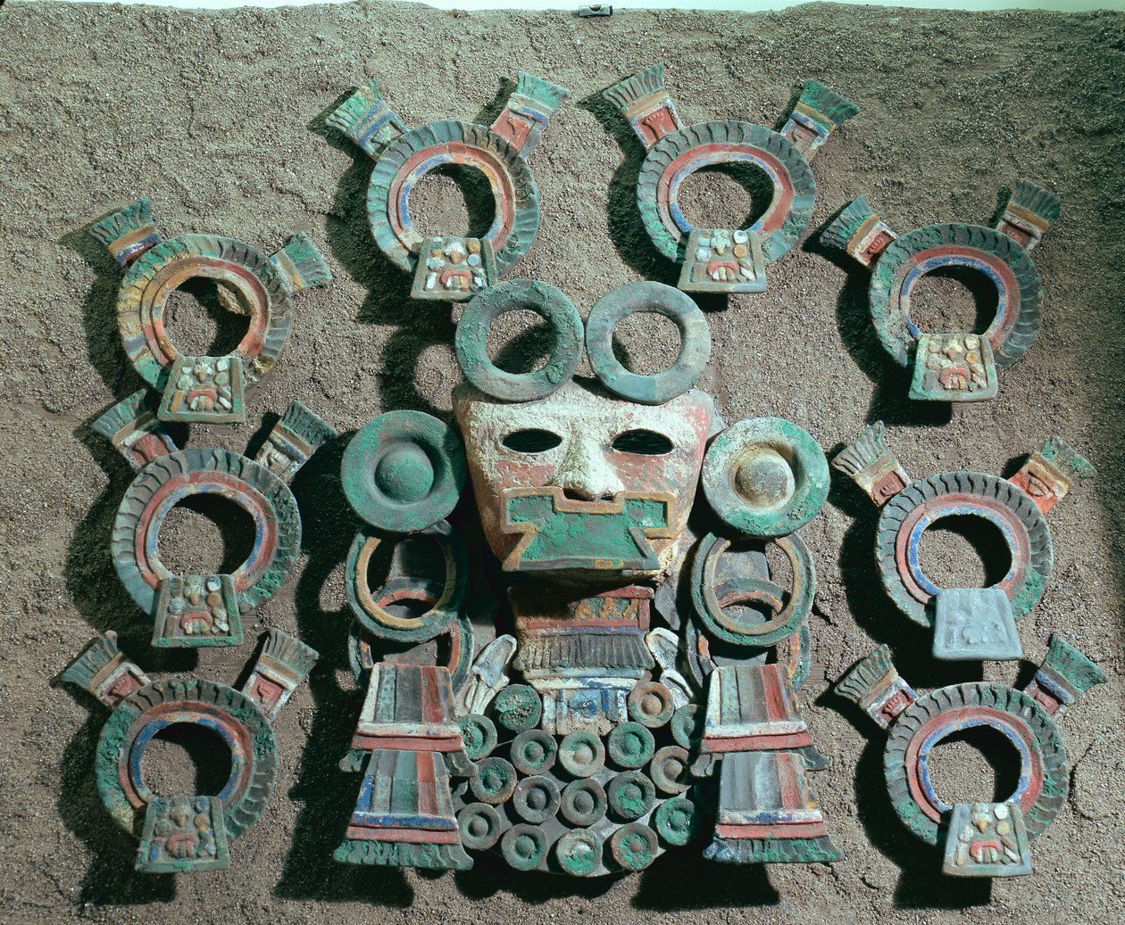 Incensario (detalle), c.350-550 de Teotihuacan