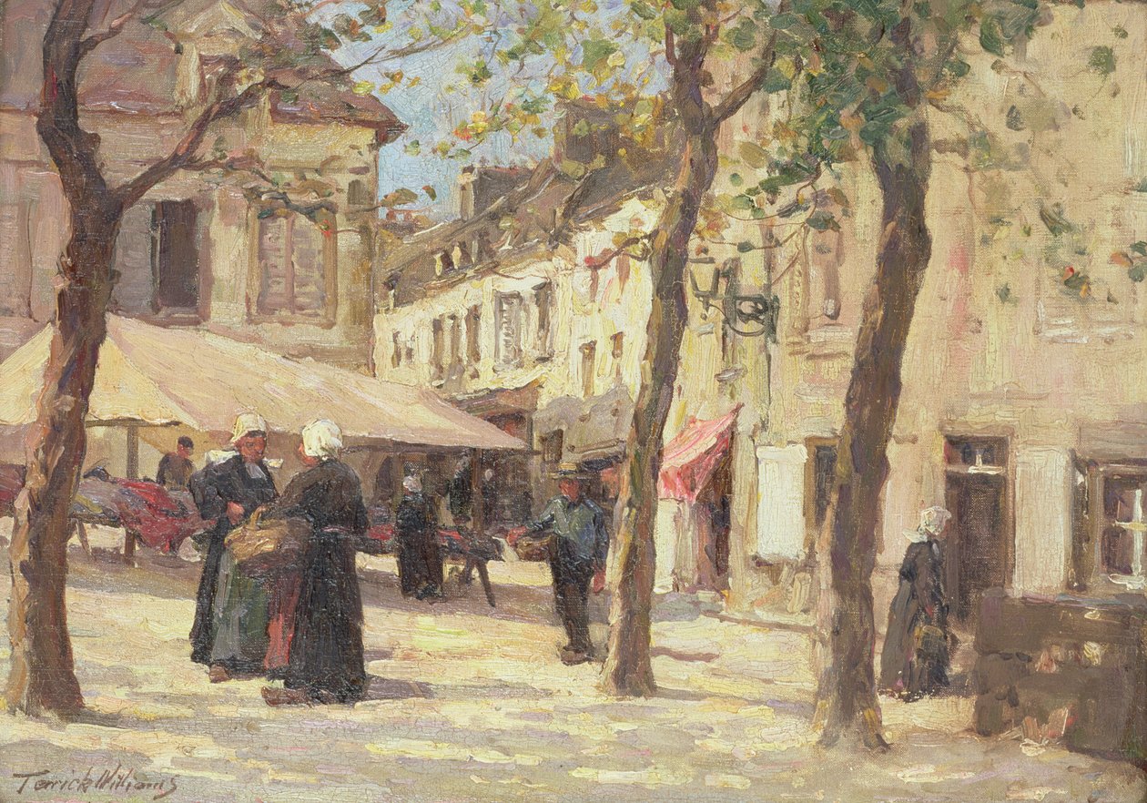 La Plaza del Mercado, Quimperlé, Bretaña de Terrick Williams