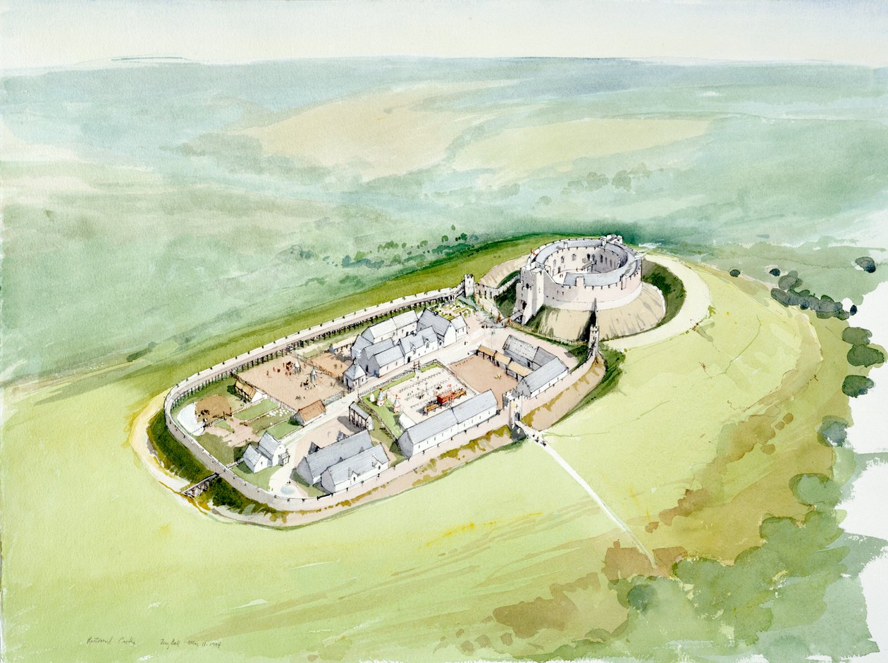 Castillo de Restormel, siglo XIV, c. 1990-2010 de Terry Ball
