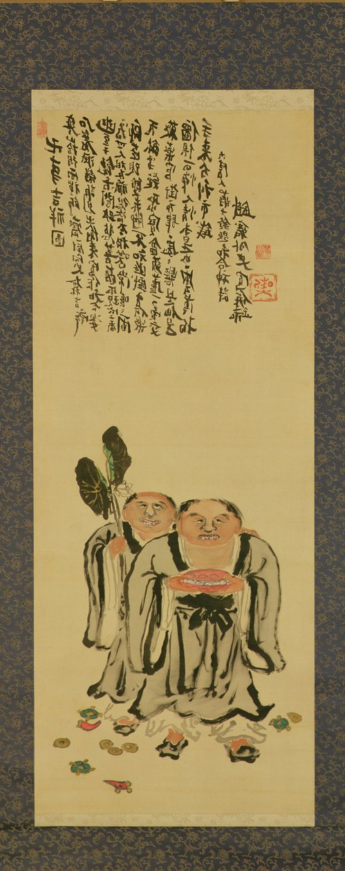 Kanzan y Jittoku de Tessai Tomioka (1836-1924) de Tessai Tomioka