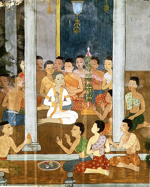 Consagración de un monje de Thai School