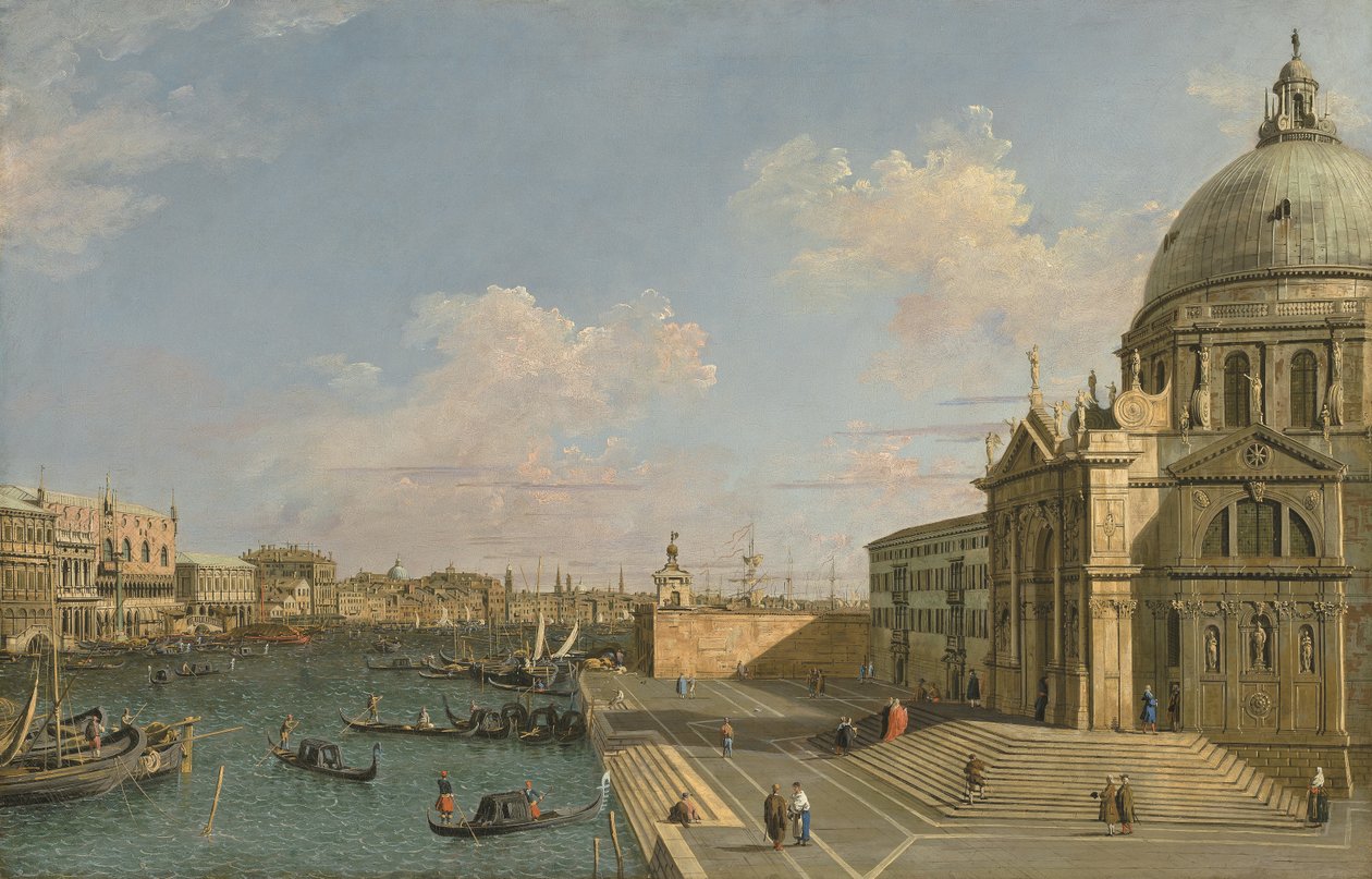 Entrada del Gran Canal, Venecia, mirando al este, hacia 1730 (óleo sobre lienzo) de The Bateman Master