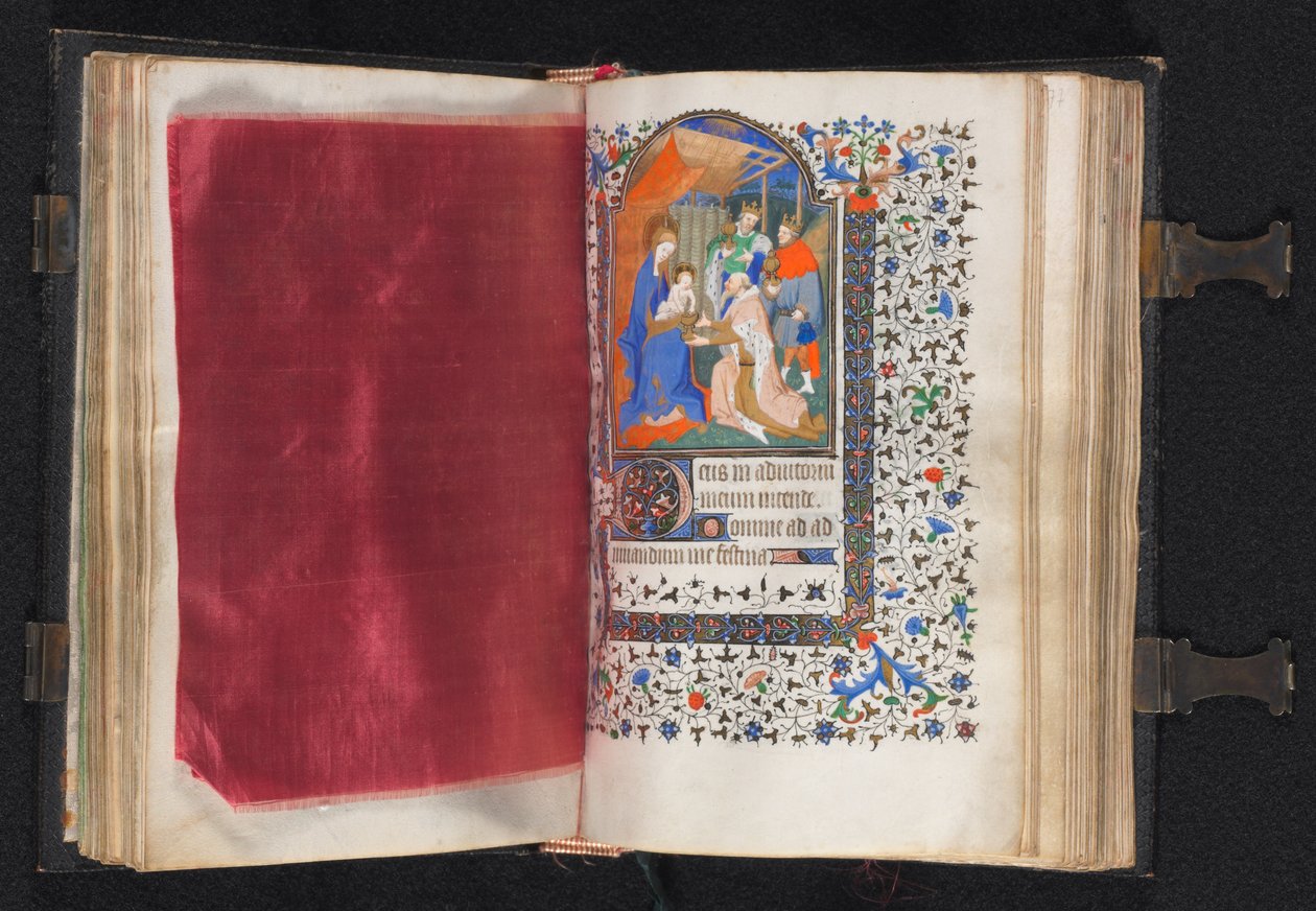 Libro de Horas Uso de París: Fol. 66v, Borde decorado, c. 1420 de The Bedford Master