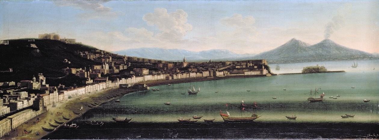 La bahía de Nápoles desde el oeste, 1710 de The Metropolitan Master