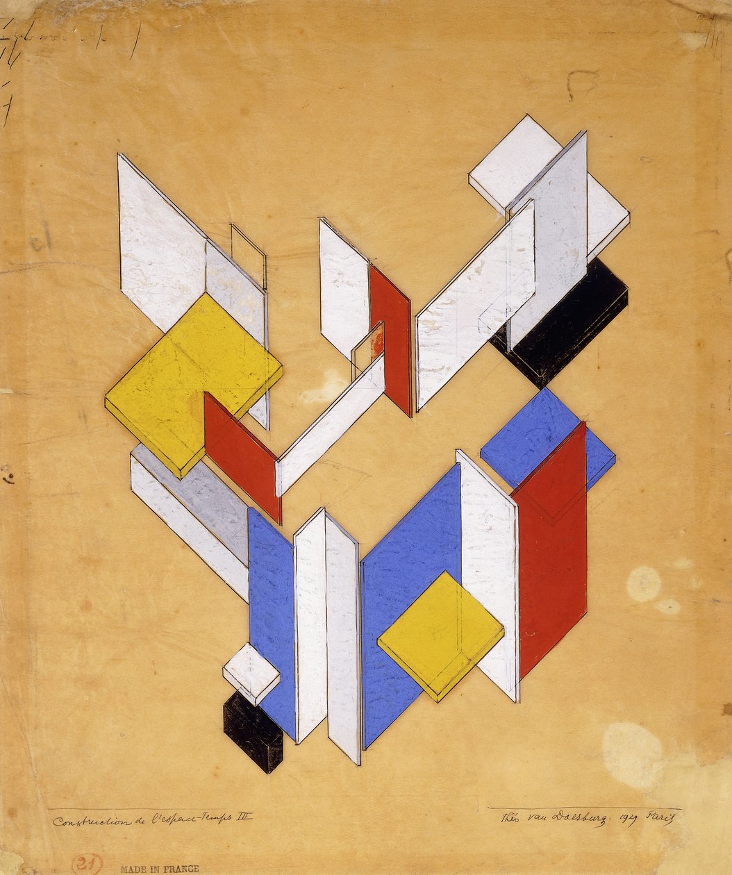La Construcción del Espacio - Tiempo III, 1924 de Theo van Doesburg