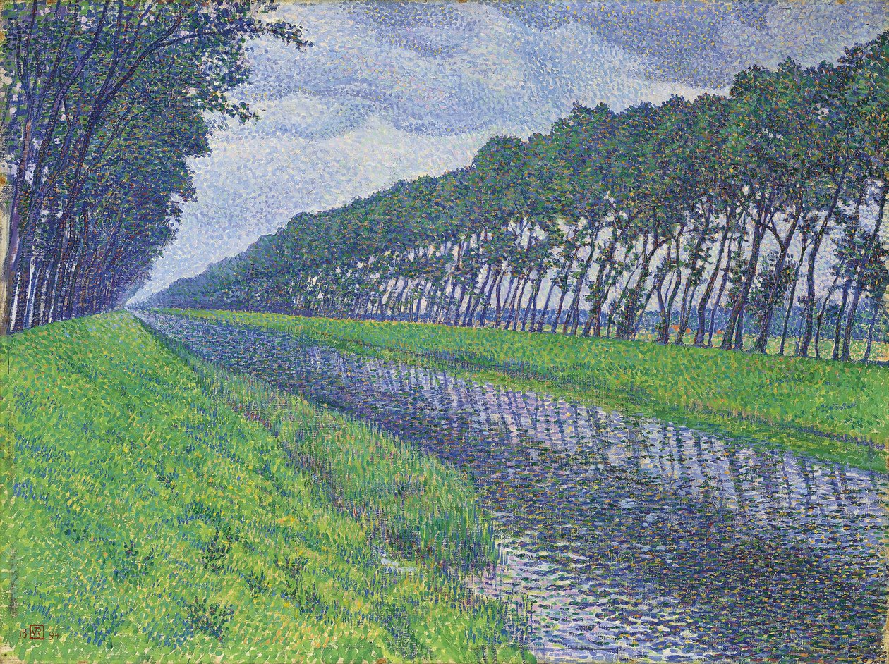 Canal en Flandes de Théo van Rysselberghe
