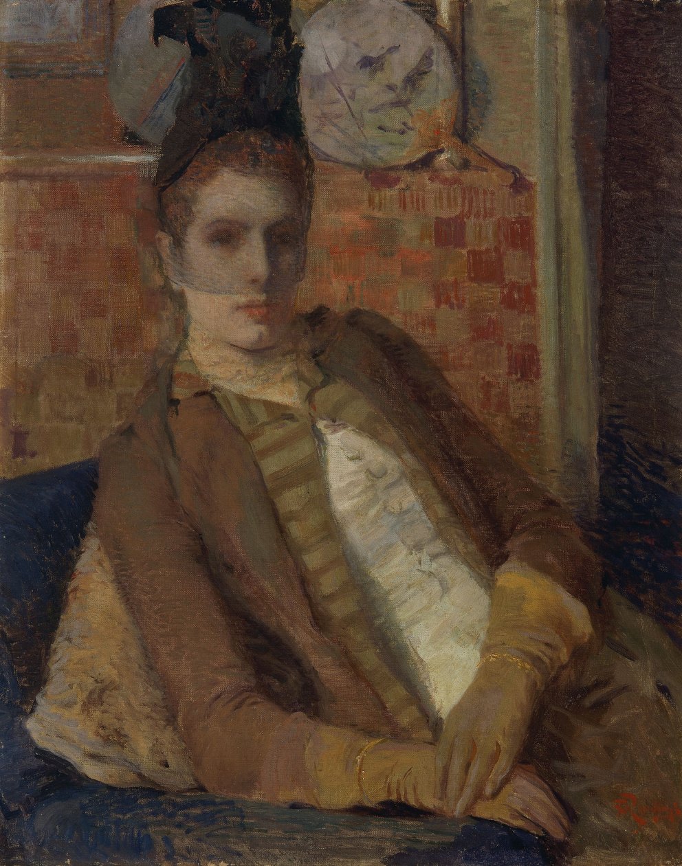 Retrato de una dama sentada de Théo van Rysselberghe