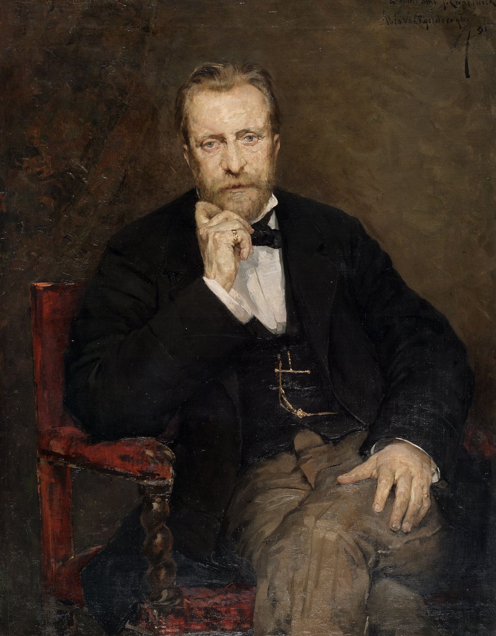 Retrato del artista Jean Capeinick de Théo van Rysselberghe