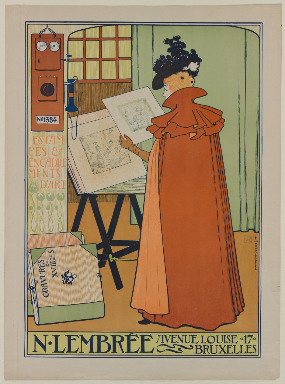Cartel para la Galería Lembrée de Théo van Rysselberghe