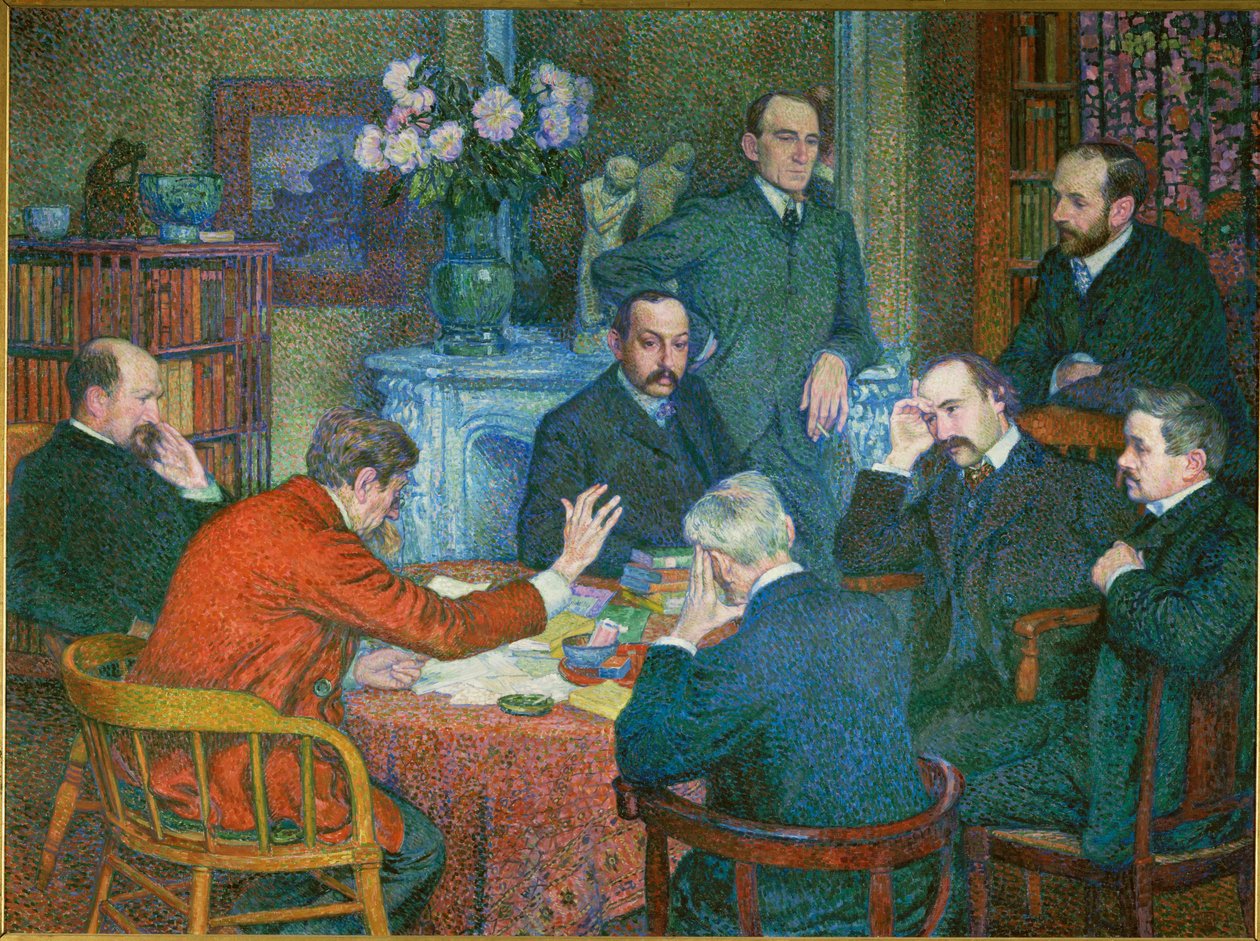 Lectura (pintura sobre lienzo) de Theo van Rysselberghe