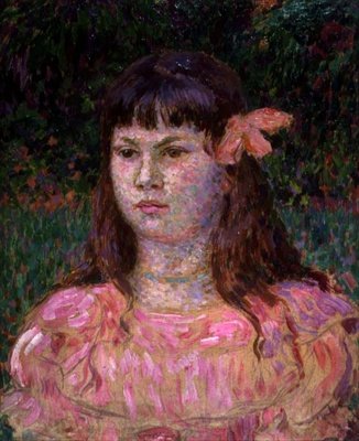 El lazo rosa (Sylvie Lacombe), finales de 1890s de Théo van Rysselberghe