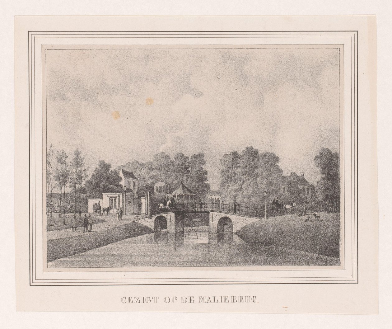 Puente Malie en Utrecht Vista del Puente Malie (título sobre el objeto) de Theodoor Soeterik (possibly)