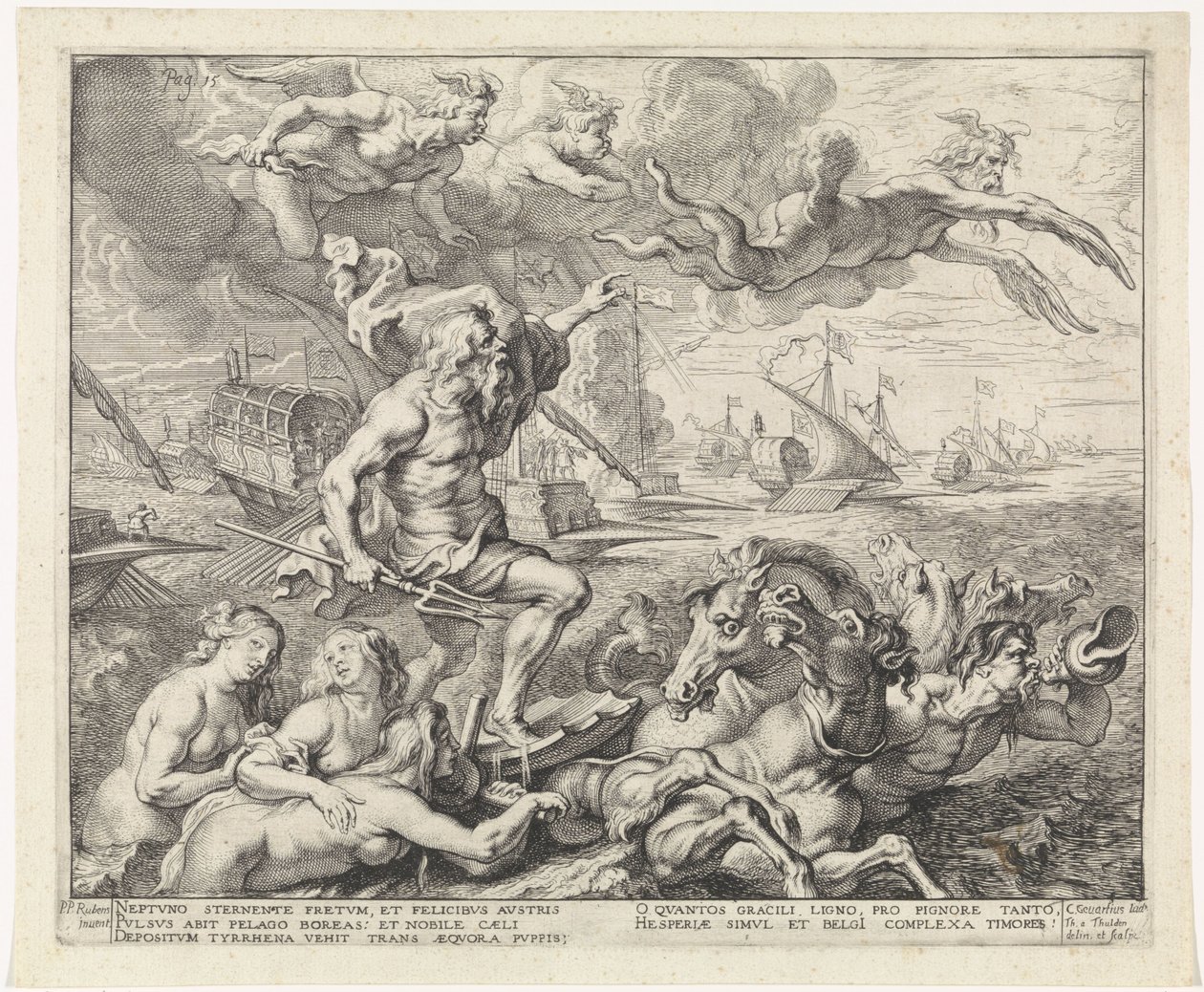 El viaje de Barcelona a Génova; entrada de Fernando en Amberes en 1635 (núm. 7) de Theodoor van Thulden