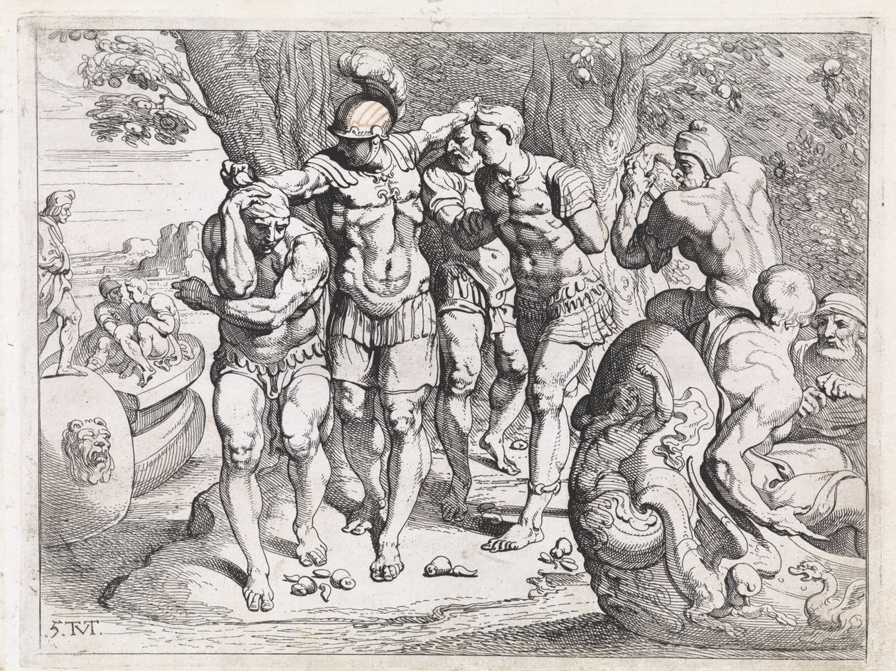 Odiseo en la tierra de los comedores de loto Los trabajos de Odiseo (título de la serie) de Theodoor van Thulden