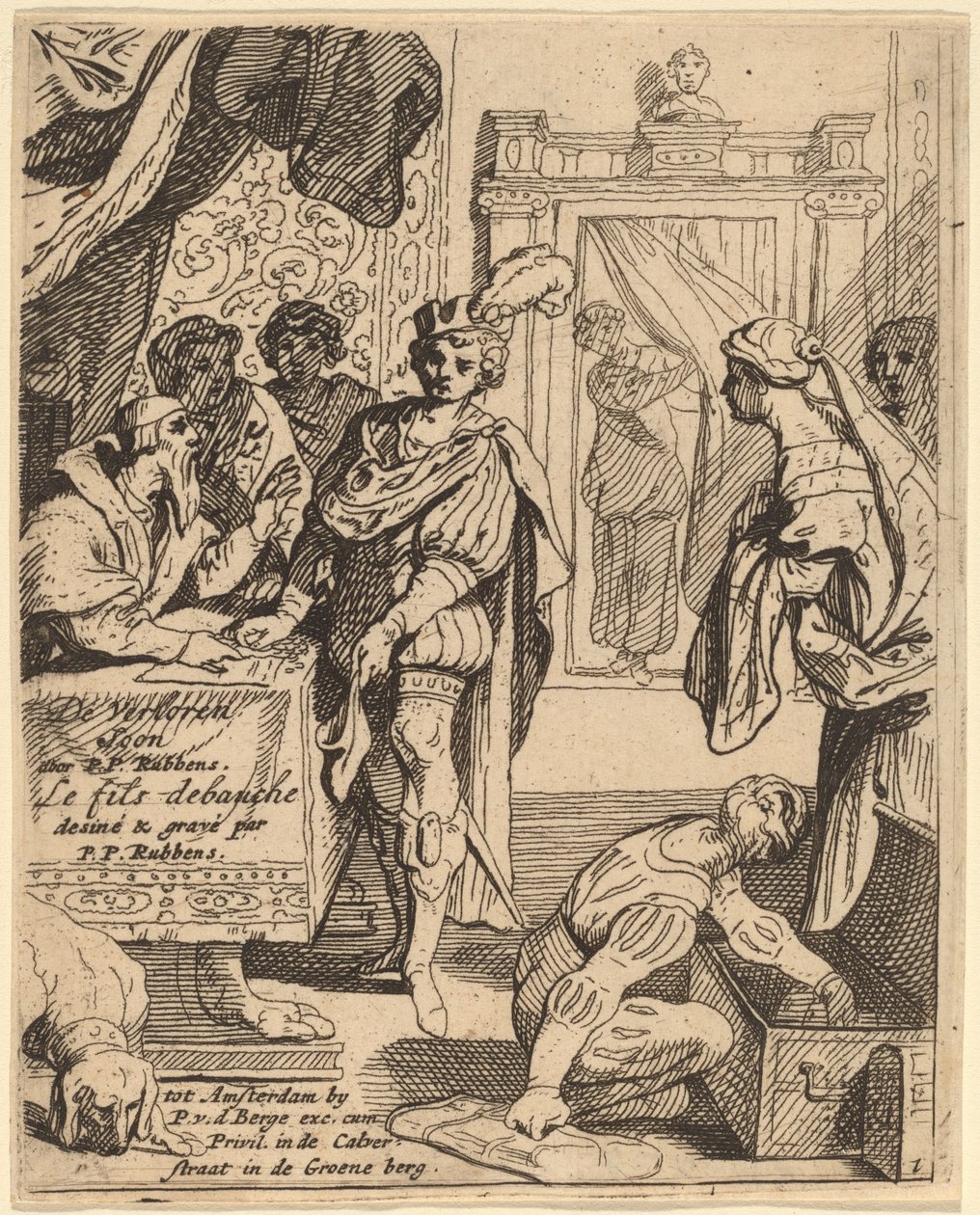 El hijo pródigo recibiendo su herencia de Theodoor van Thulden after Sir Peter Paul Rubens