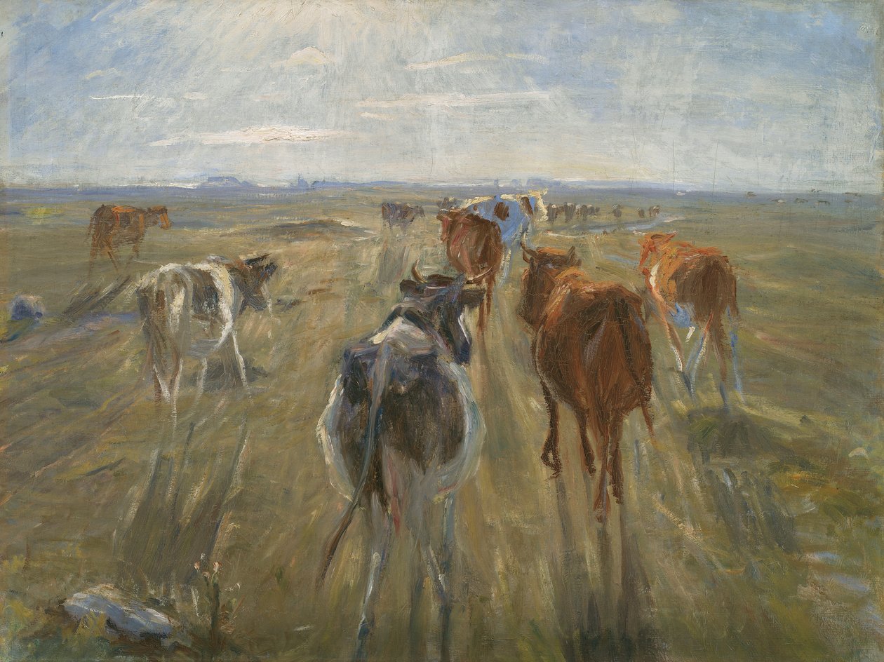 Sombras Largas. Ganado en la Isla de Saltholm, c. 1890 de Theodor Esbern Philipsen