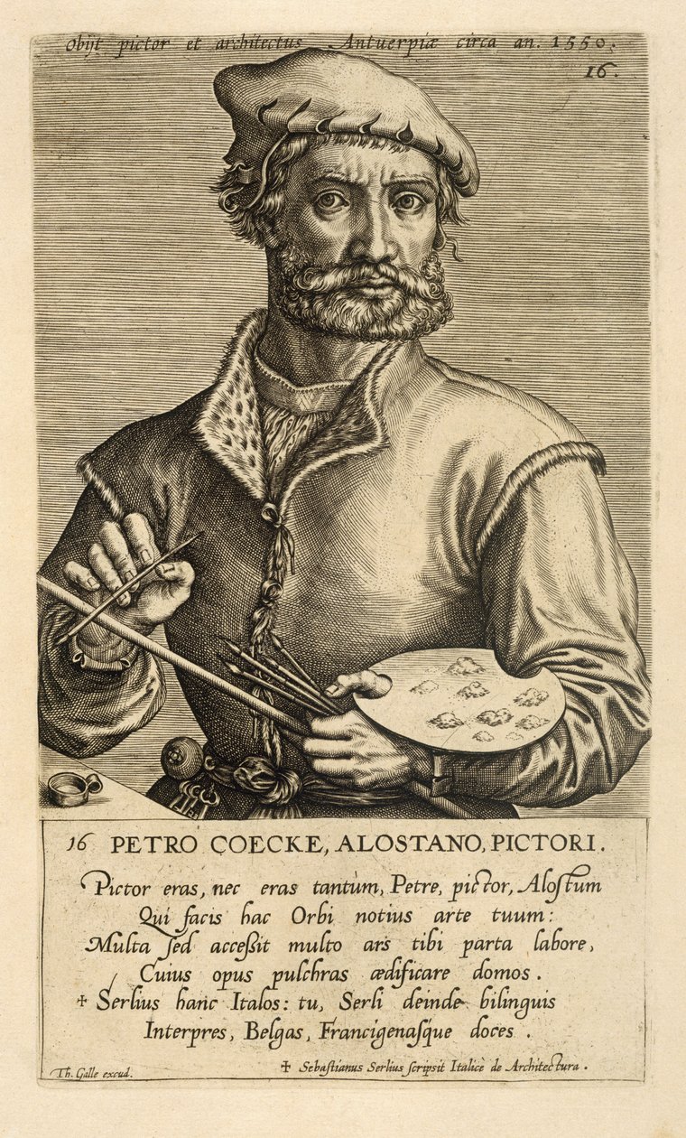 Retrato de Pieter Coecke van Aelst el Viejo de Theodor Galle