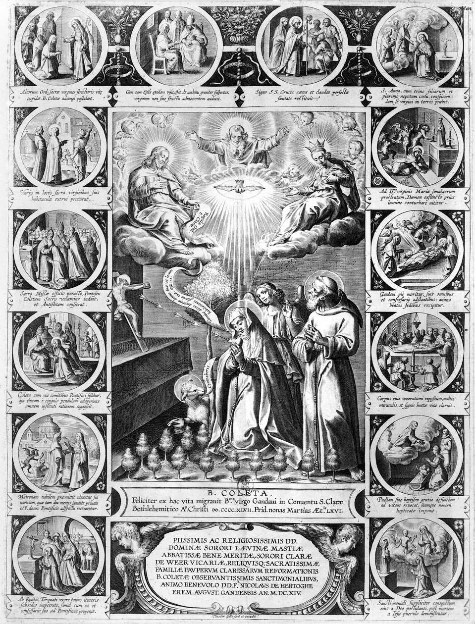 Escenas de la vida de Santa Colette (1381-1447) de Theodor Galle