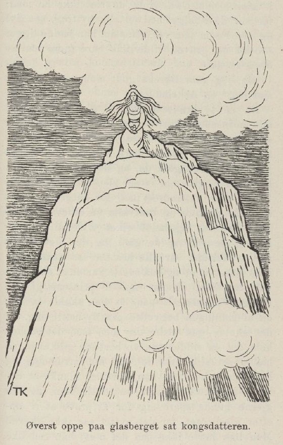 La princesa en la colina de cristal de Theodor Kittelsen