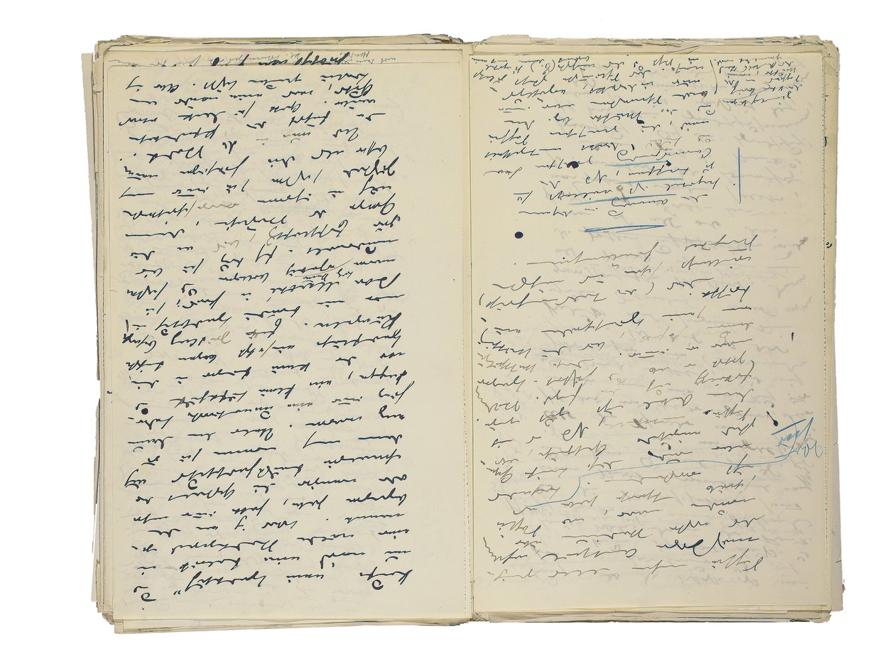 Borradores manuscritos autógrafos de artículos sobre la vida y la sociedad de Berlín, junto con un fragmento de un borrador de novela, c.1878-94 (pluma y tinta sobre papel) de Theodor Fontane
