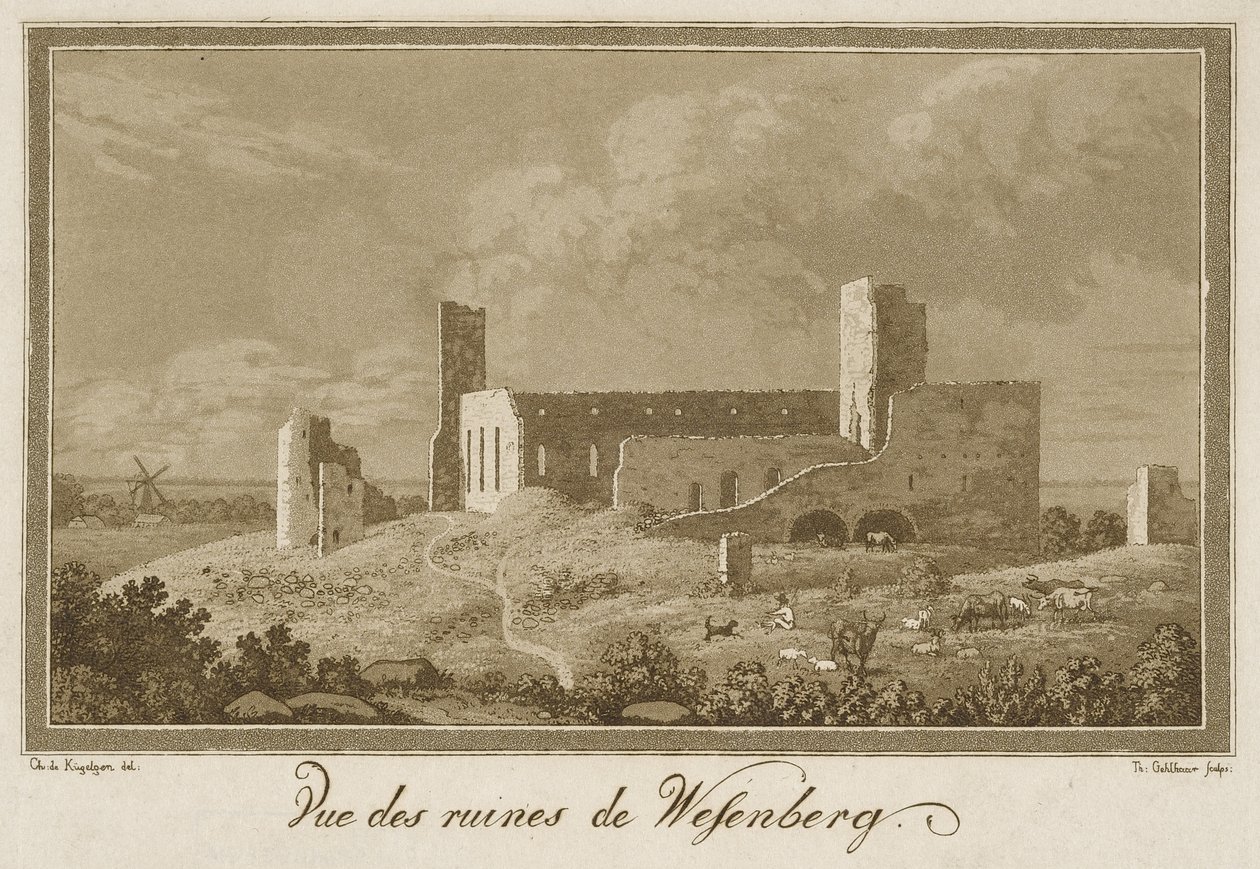 Vista de las ruinas del Castillo de Rakvere de Theodor Gehlhaar