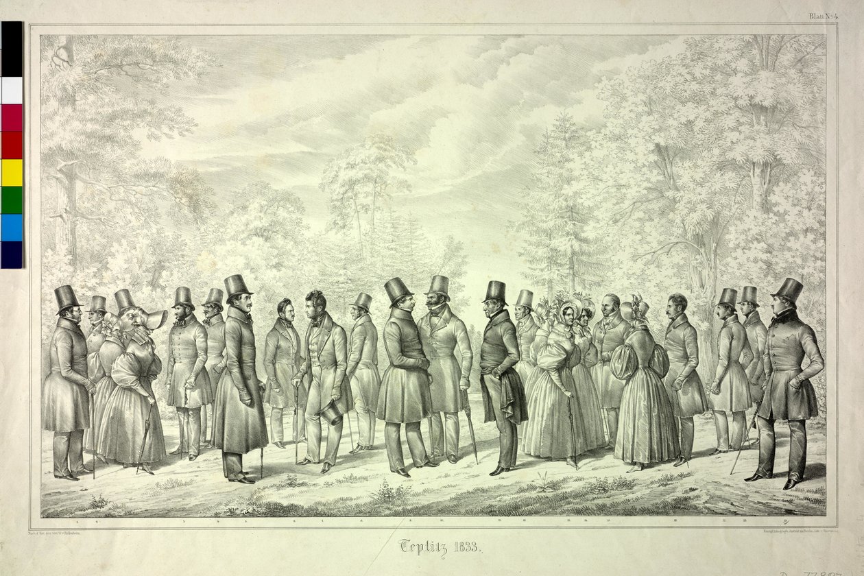 Recuerdos de Teplice. temporada de baño 1833. hoja 4 de Theodor Hosemann