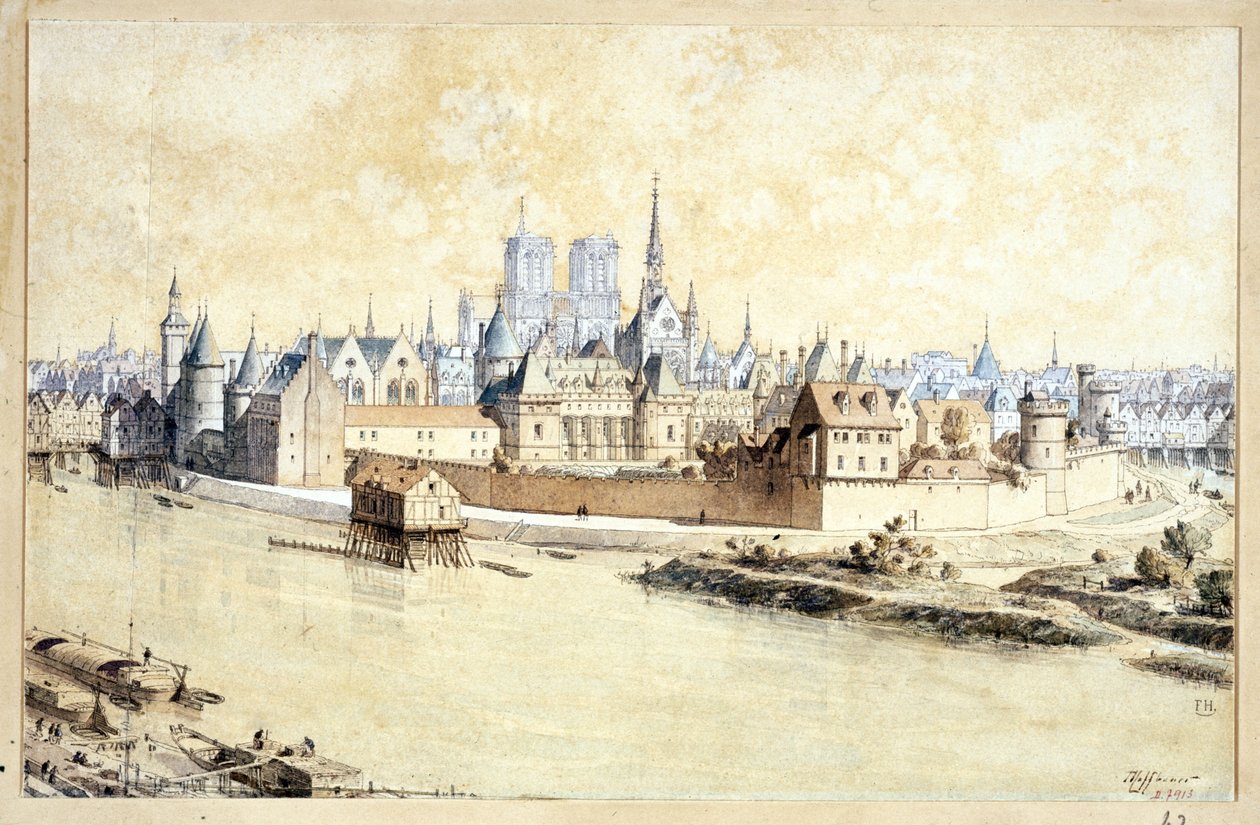 El Palacio y la Ciudad en 1530 (Composición retrospectiva) de Theodor Josef Hubert Hoffbauer