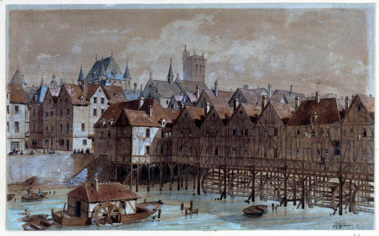 Vista del Puente Meuniers de Theodor Josef Hubert Hoffbauer