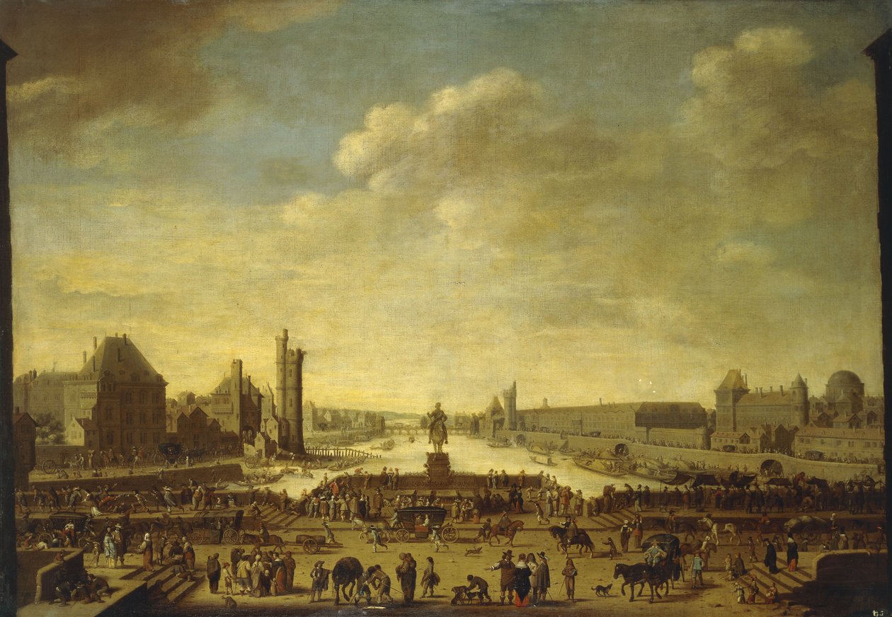 Una vista de París desde el Point de la Cité de Theodor Matham