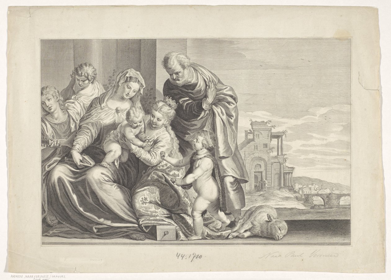 Matrimonio Místico de Santa Catalina Caelaturae (título de la serie) de Theodor Matham