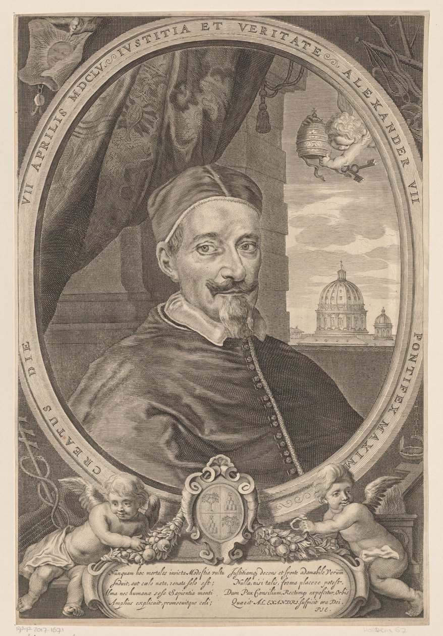 Retrato del papa Alejandro VII de Theodor Matham