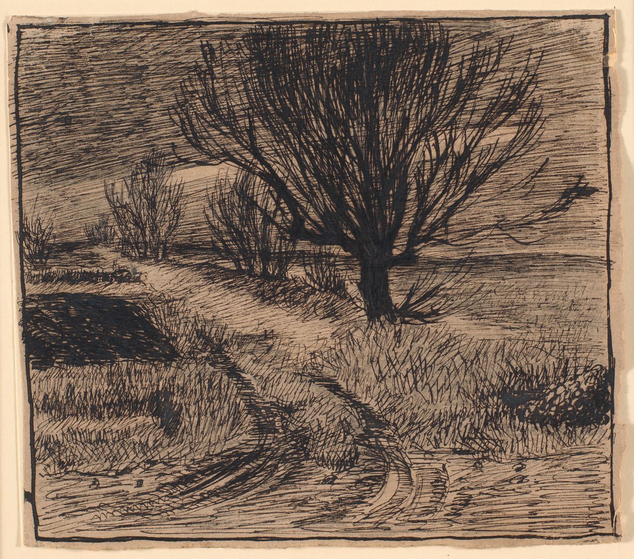 Camino de campo en Lindenborg, invierno de Theodor Philipsen