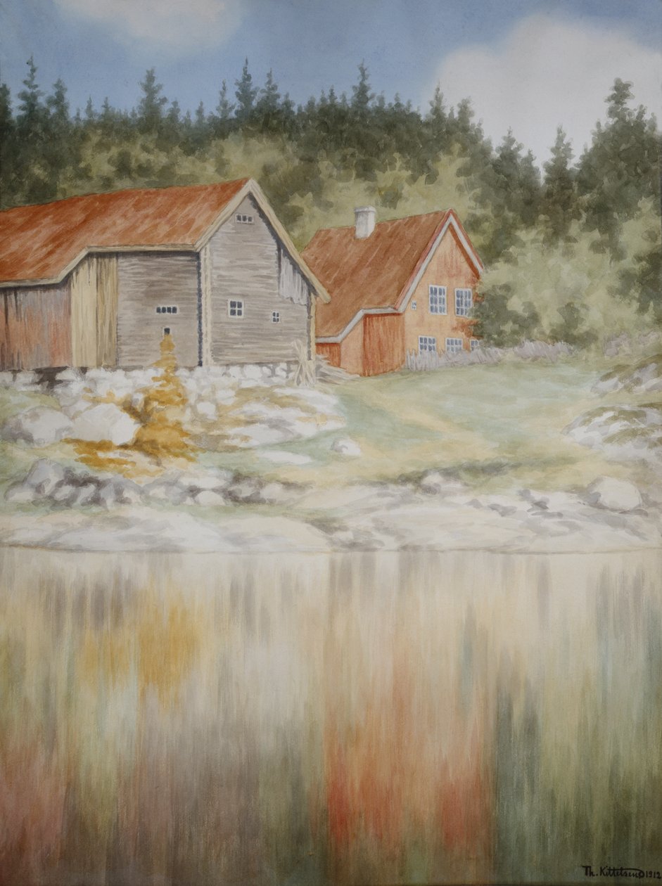De Gopledal en Farris (acuarela sobre papel) de Theodor Kittelsen