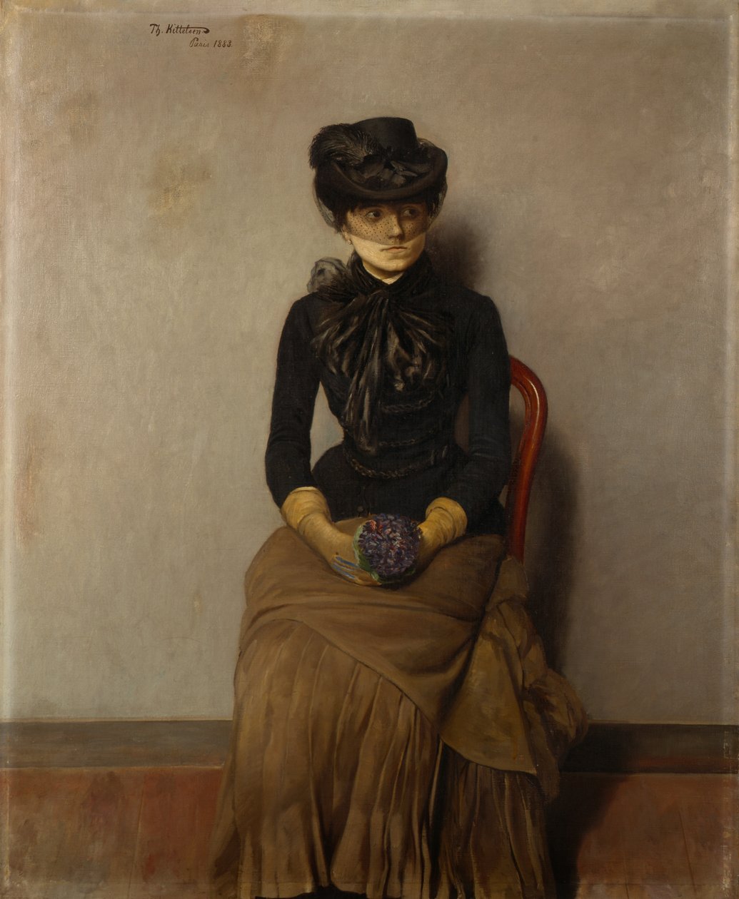 En la sala de espera, París de Theodor Kittelsen