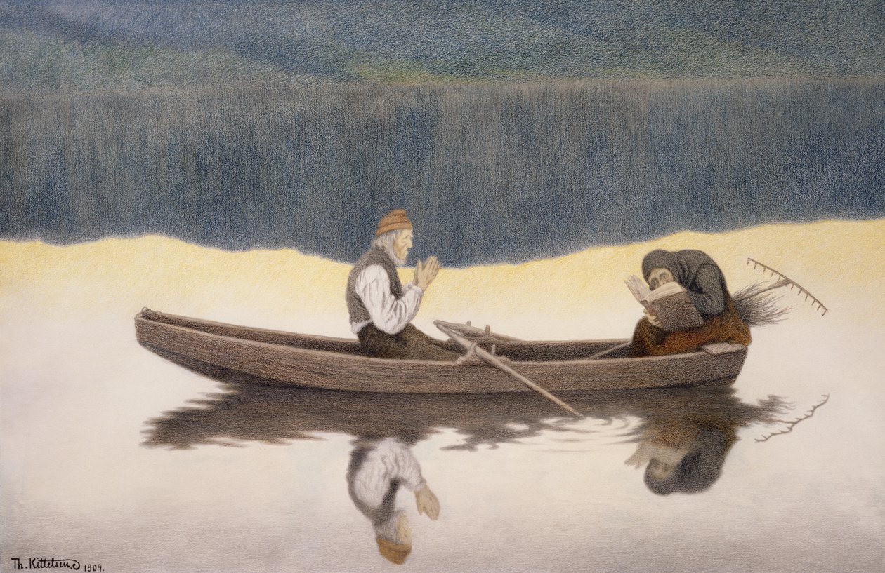 Sobre el lago y el río de Theodor Kittelsen