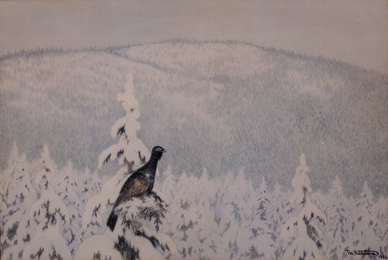 nevando y nevando de Theodor Kittelsen