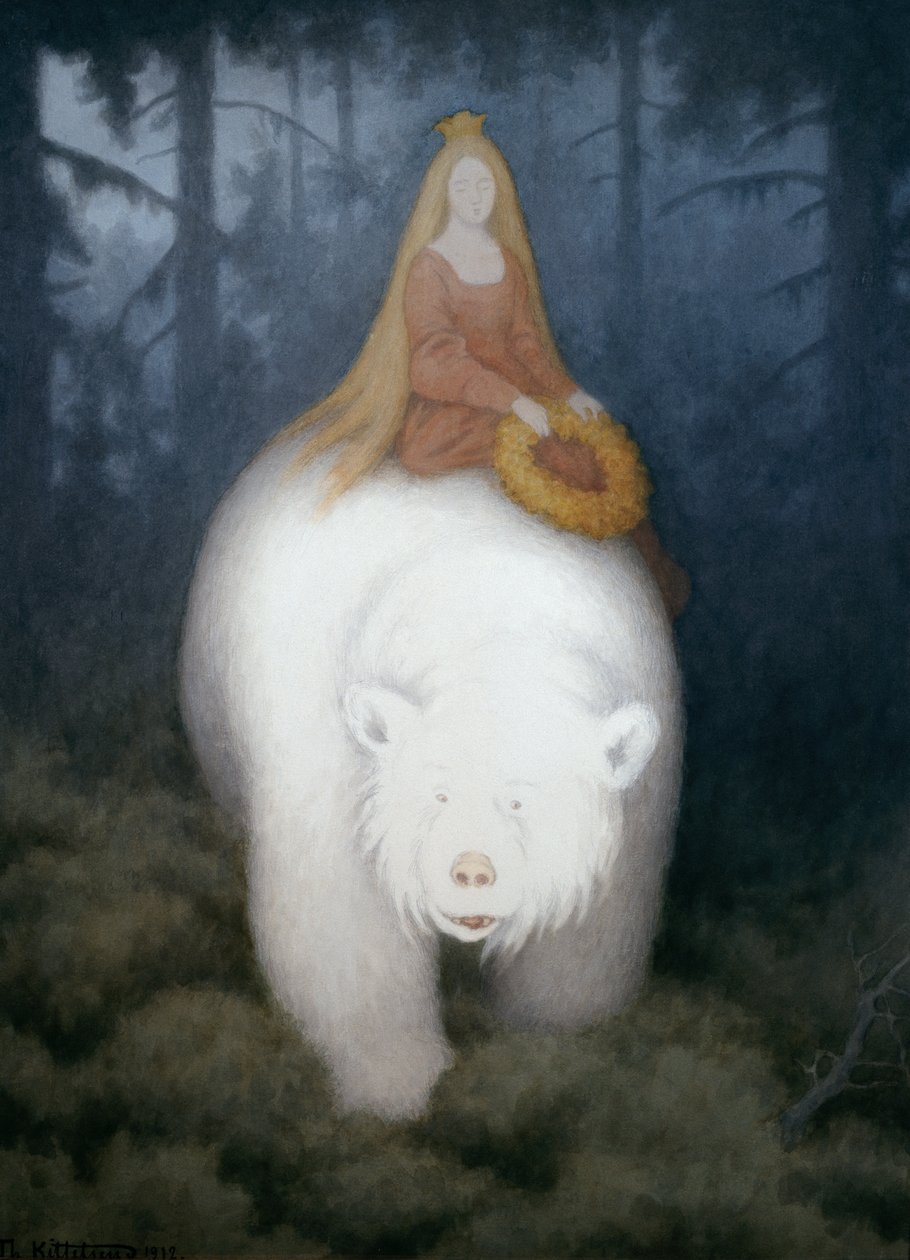 Oso Blanco Rey Valemon de Theodor Kittelsen