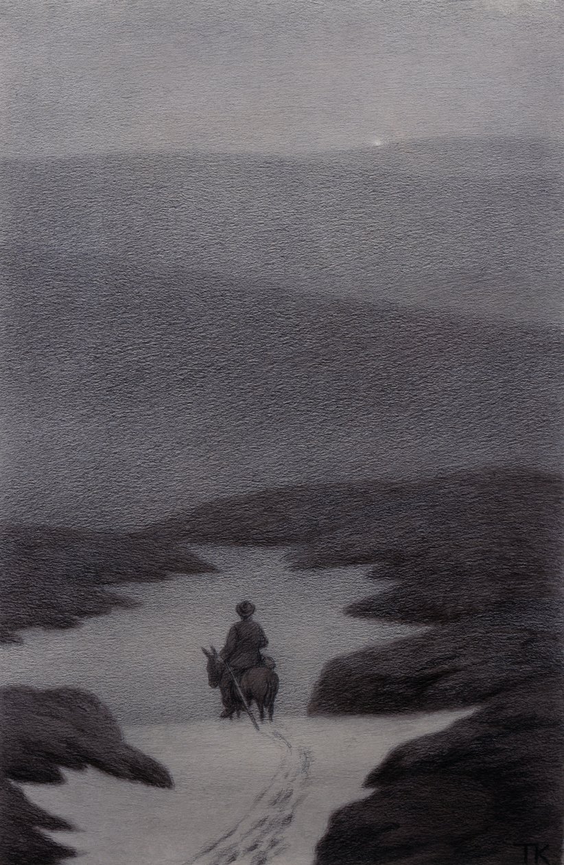 Sí, veo algo muy lejano dijo el niño, está brillando de Theodor Kittelsen