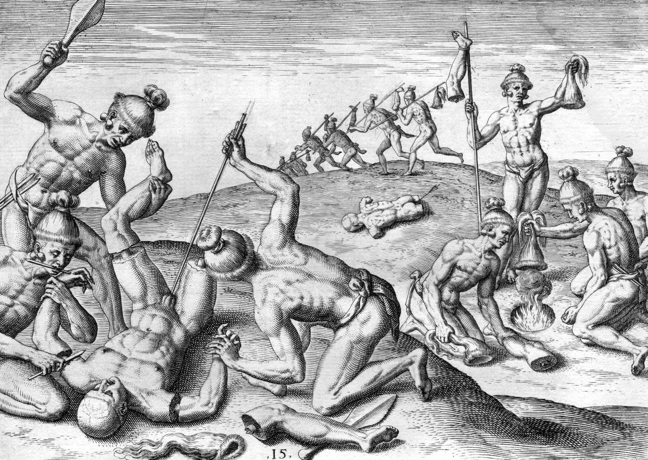 Cruauts de los indios Potanos de Theodor de Bry