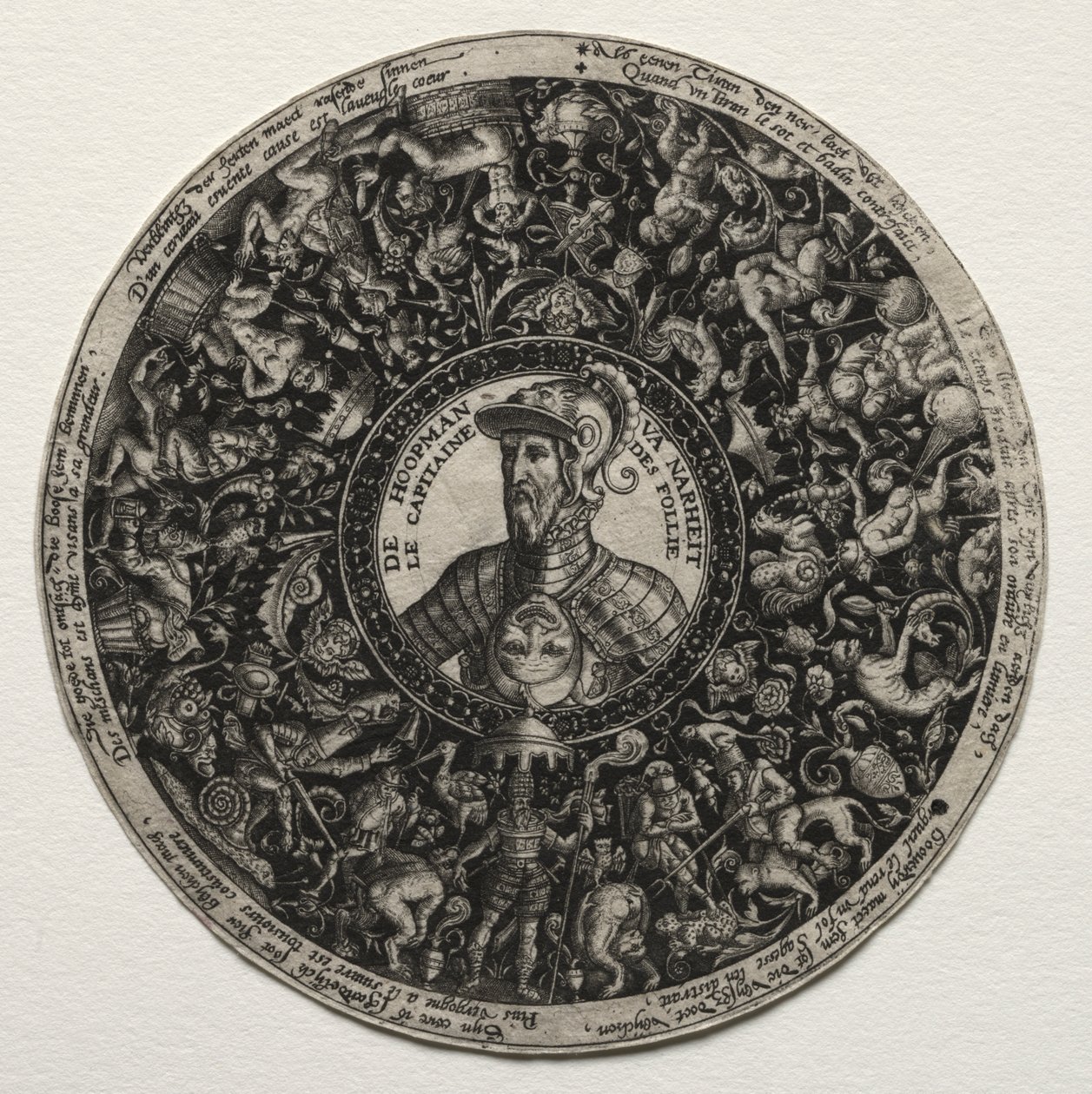 Diseño para un plato con medallones de Theodor de Bry