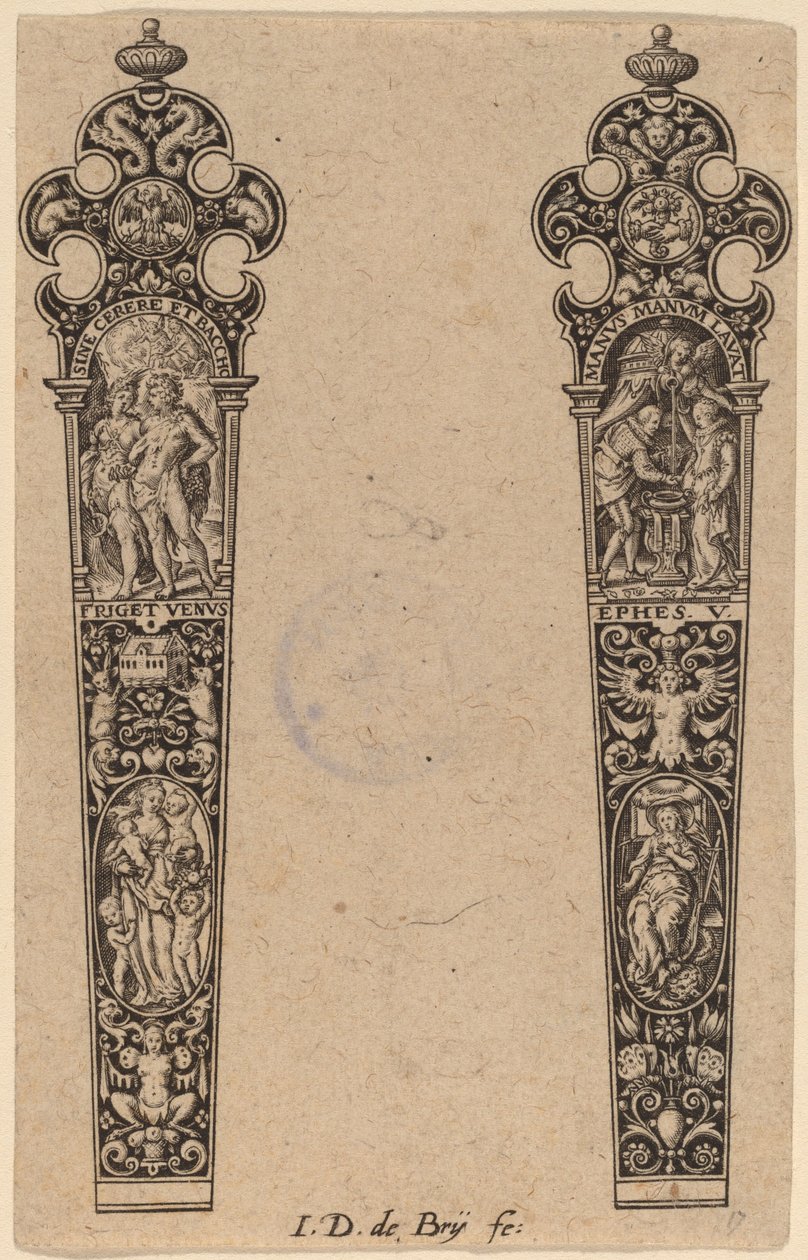 Ornamento para Mango de Cuchillo de Theodor de Bry